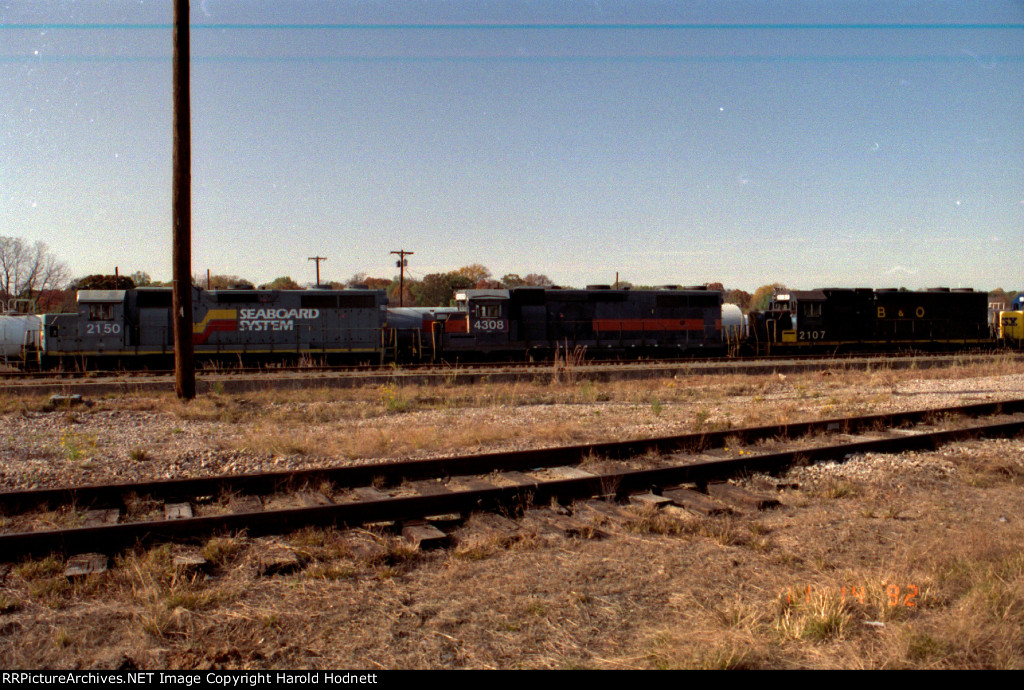 CSX 2150, 4308, & 2107 in the yard